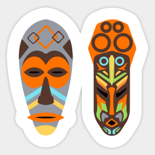 african masks Sticker